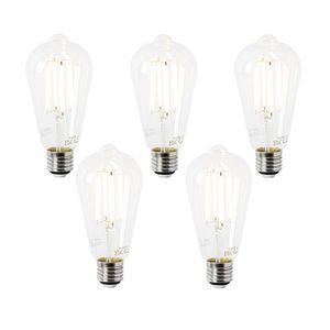 Sada 5 LED žiaroviek E27 ST64 číre 2, 2 W 470 lm 2700 K vyobraziť