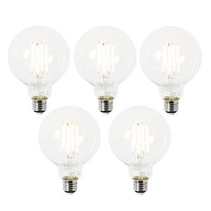 Sada 5 LED žiaroviek E27 G95 číre 2, 2 W 470 lm 2700 K vyobraziť