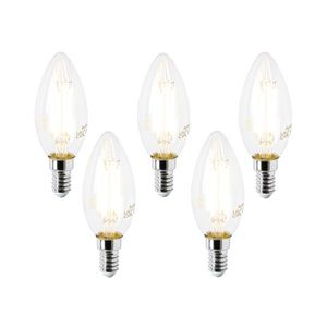 Sada 5 LED žiaroviek E14 B35 číre 2, 2 W 470 lm 2700 K vyobraziť