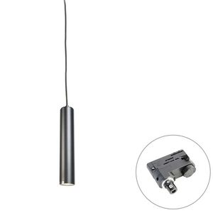 Dizajnové závesné svietidlo čierne vrátane adaptéru na lištu 3-fázové - 3-fázové Tuba Small vyobraziť