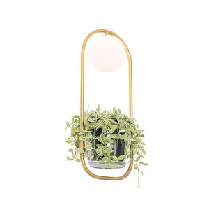 Art Deco nástenná lampa zlatá s bielym sklom - Isabella vyobraziť