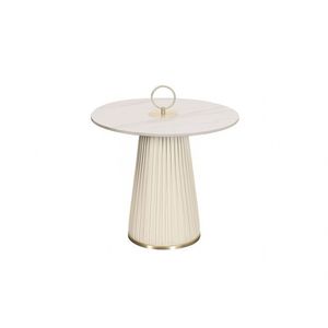 Konferenční stolek Modig 60 cm eko kůže ecru/mramor vyobraziť