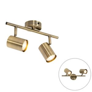 Moderný bodový reflektor bronzový sklápateľný 2-svetlo - Jeana vyobraziť