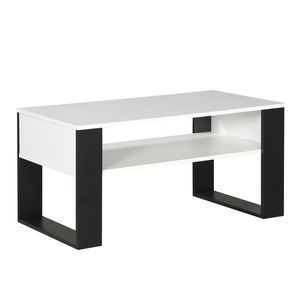 Konferenčný stolík Houseland Domini biely/čierny vyobraziť