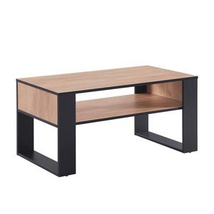 Konferenčný stolík Houseland Domini dub craft zlatý/čierny vyobraziť