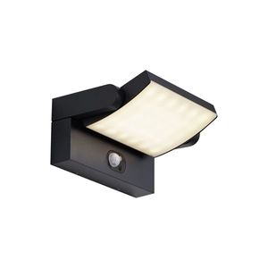 Vonkajšie nástenné svietidlo čierne vrátane LED IP54 s pohybovým senzorom solárne - Judge vyobraziť