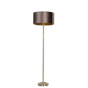 Stojacia lampa mosadz s velúrovým tienidlom hnedá 50 cm - Simplo vyobraziť
