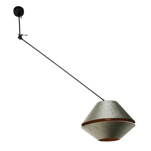 Závesné svietidlo čierne s dvojvrstvovým zamatovým tienidlom zelené so zlatým vnútorným povrchom - Blitz vyobraziť