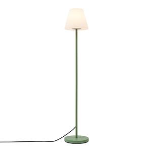 Vonkajšia stojaca lampa zelená s bielym tienidlom IP65 - Virginia vyobraziť