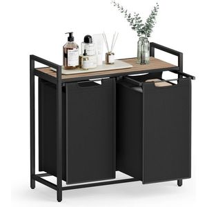 Koš na prádlo Vasagle Ovules camel hnědý/černý vyobraziť