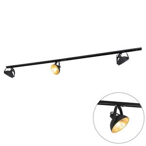 1-fázový koľajnicový systém s 3 nastaviteľnými čiernymi reflektormi - Magnax vyobraziť