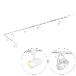 1-fázový koľajnicový systém so 6 nastaviteľnými bielymi reflektormi - Magnax Jeana vyobraziť