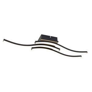 Dizajnové stropné svietidlo čierne s drevom vrátane LED 3-svetlo - Vanesa vyobraziť