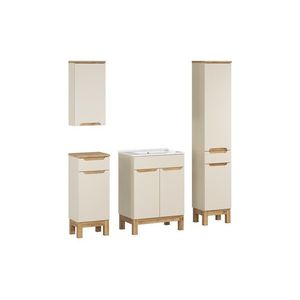 Koupelnová sestava Bali Lava se zápustným umyvadlem a skříňkami 60 cm kašmírová/dub wotan vyobraziť