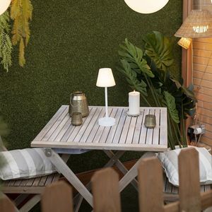 Stolná lampa biela vrátane LED nabíjateľná s dotykovým stmievačom - Renata vyobraziť