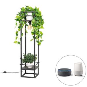 Inteligentná priemyselná stojaca lampa čierna vrátane Wifi G95 - Cage Rack vyobraziť