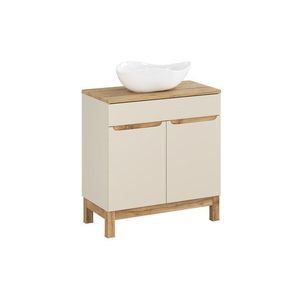 Koupelnová skříňka Bali Casad Cloud s umyvadlem 80 cm kašmírová/dub wotan vyobraziť