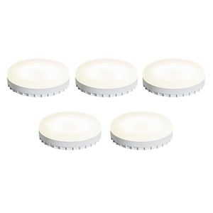 Sada 5 GX53 stmievateľných LED žiaroviek s teplým svetlom 7W 750 lm 2700K-4000K vyobraziť