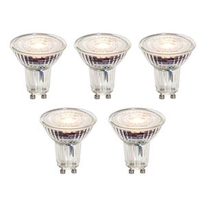 Sada 5 stmievateľných LED žiaroviek GU10 50 mm číra 4, 9 W 430 lm 2700 K vyobraziť