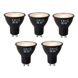 Sada 5 GU10 3-krokovo stmievateľných LED žiaroviek čierna 6W 4300 lm 2000 - 6000K vyobraziť