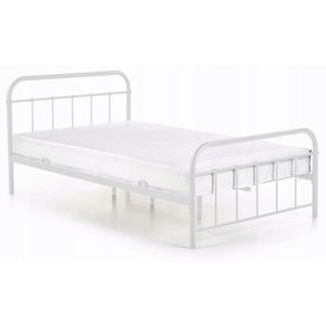 Kovová dvoulůžková postel Pablo 120x200 bílá vyobraziť
