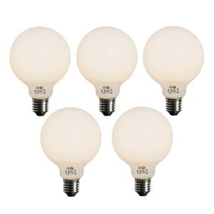 Sada 5 ks E27 3-stupňová stmievateľná LED žiarovka opálové sklo G95 4W 450lm 3000K vyobraziť