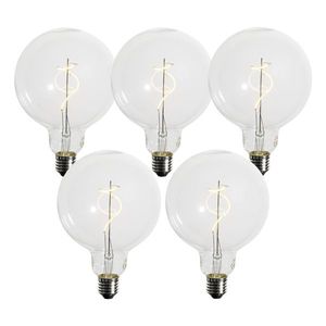Sada 5 stmievateľných LED žiaroviek E27 so špirálovým vláknom G125 4W 270 lm 2700K vyobraziť