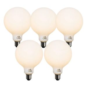 Sada 5 stmievateľných LED žiaroviek E27 Opal G125 5W 450 lm 2700K vyobraziť
