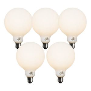 Sada 5 stmievateľných LED žiaroviek E27 Opal G125 5W 450 lm 3000K vyobraziť