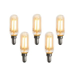 Sada 5 stmievateľných LED žiaroviek E14 zlatá T25 4W 300 lm 2200K vyobraziť