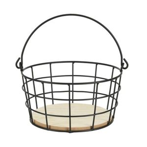Kovový košík s uchem Raci černý vyobraziť