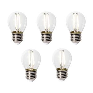 Sada 5 stmievateľných LED žiaroviek E27 P45 z číreho skla 3W 250 lm 3000K vyobraziť