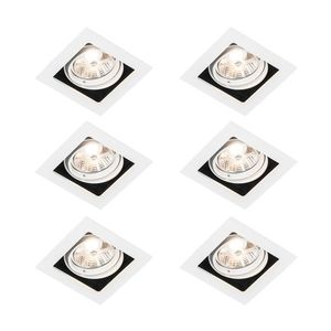 Sada 6 ks Zapustené bodové biele nastaviteľné - Artemis 70 vyobraziť