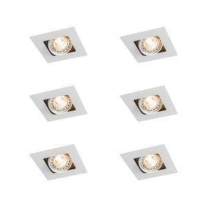 Sada 6 ks Hranaté zapustené bodové biele otočné a sklopné - Artemis vyobraziť