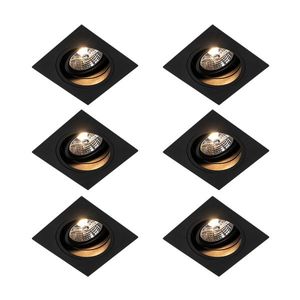 Sada 6 ks Moderné zapustené bodové čierne nastaviteľné - skľučovadlo 70 vyobraziť