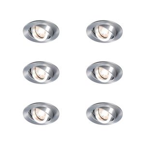 Sada 6 moderných naklápacích zapustených bodových svetiel - Club vyobraziť