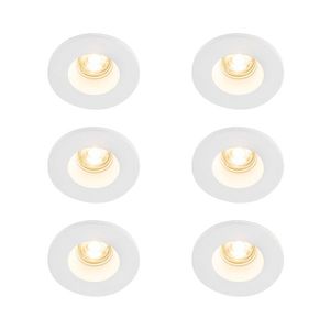 Sada 6 zapustených bodových svetiel biela 13 cm okrúhla - Gypsy Stucco vyobraziť