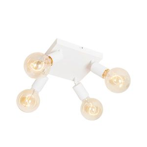 Moderné bodové svetlo biele štvorcové 4-svetlo - Facil vyobraziť