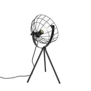 Priemyselná trojnohá stolná lampa čierna nastaviteľná - Hanze vyobraziť