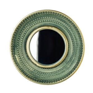 Kulaté nástěnné zrcadlo DAZ 29 cm zelené vyobraziť