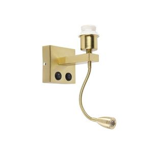 Moderná nástenná lampa mosadz s flexibilným ramenom - Brescia Combi vyobraziť