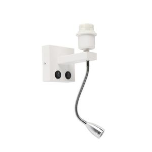 Moderná nástenná lampa biela s flexibilným ramenom - Brescia Combi vyobraziť