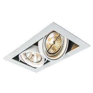 Biele zapustené bodové svetlo AR111 nastaviteľné 2 svetlá - Oneon vyobraziť