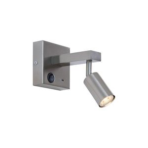 Moderné oceľové nástenné svietidlo s USB-C, naklápacie - Rex vyobraziť