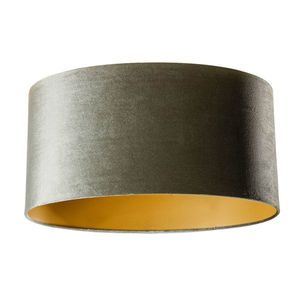 Zamatový tienidlo zelené so zlatým vnútorným oválnym 50/33/25 vyobraziť