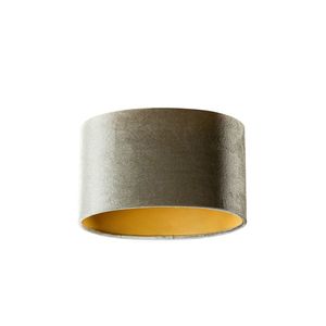 Zamatový tienidlo zelené so zlatým vnútorným oválnym 25/16/15 vyobraziť