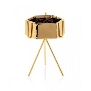 Kvetináč na stojane Sashi 16, 5 cm zlatý vyobraziť