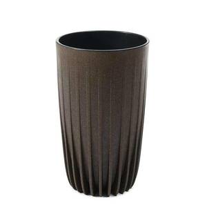Květináč STRIPPED ECO III 25 cm espresso vyobraziť