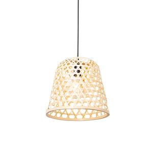 Orientálne závesné svietidlo čierne s bambusom - Rayan vyobraziť