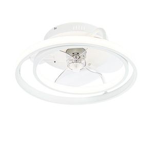 Stropný ventilátor biely 46, 5 cm vrátane LED s diaľkovým ovládaním - Kees vyobraziť